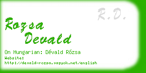 rozsa devald business card